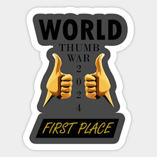 Fake First Place - WorldThumbWar Sticker